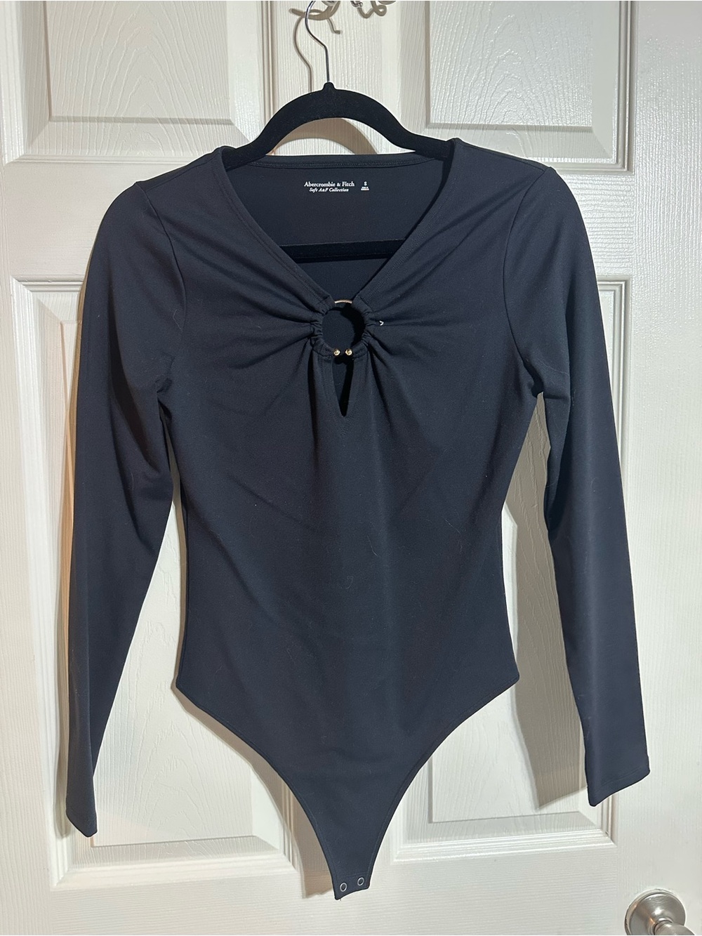 Abercrombie & Fitch Black Long-Sleeve Bodysuit